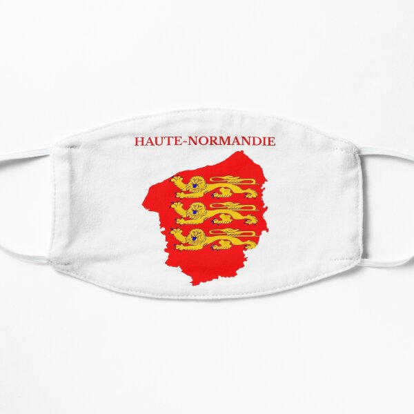 Haute-normandie map with french national flag Vector Image