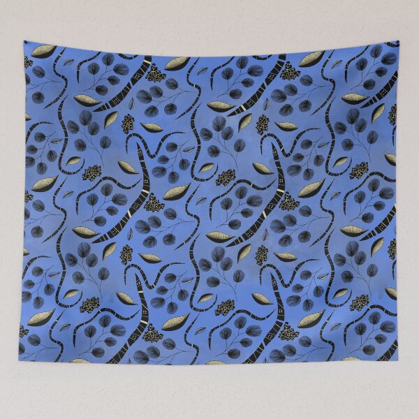 Item preview, Blue snake doodle designed and sold by Shelley Gilbert.