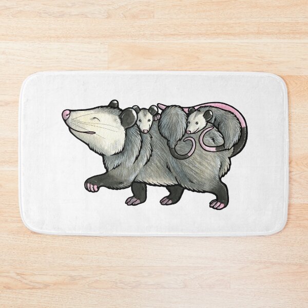 Item preview, Opossum with babies designed and sold by animalartbyjess.