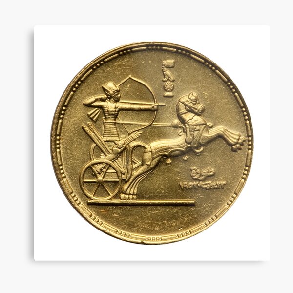 Egypt Republic Gold Pound 1952 Metal Print