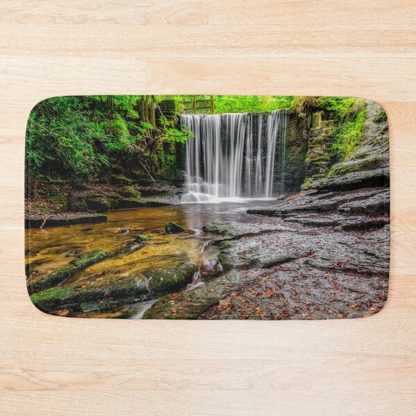 Item preview, Autumn Nant Mill Weir Wales designed and sold by AJEvans.