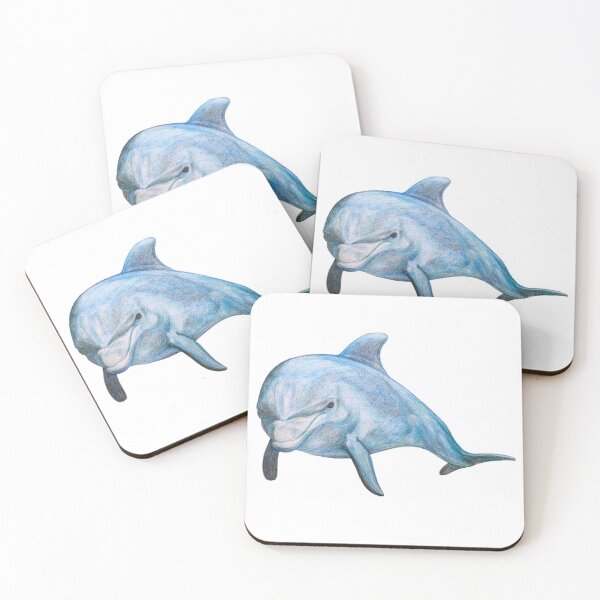 Item preview, colored-pencil dolphin designed and sold by GurfiGraphics.