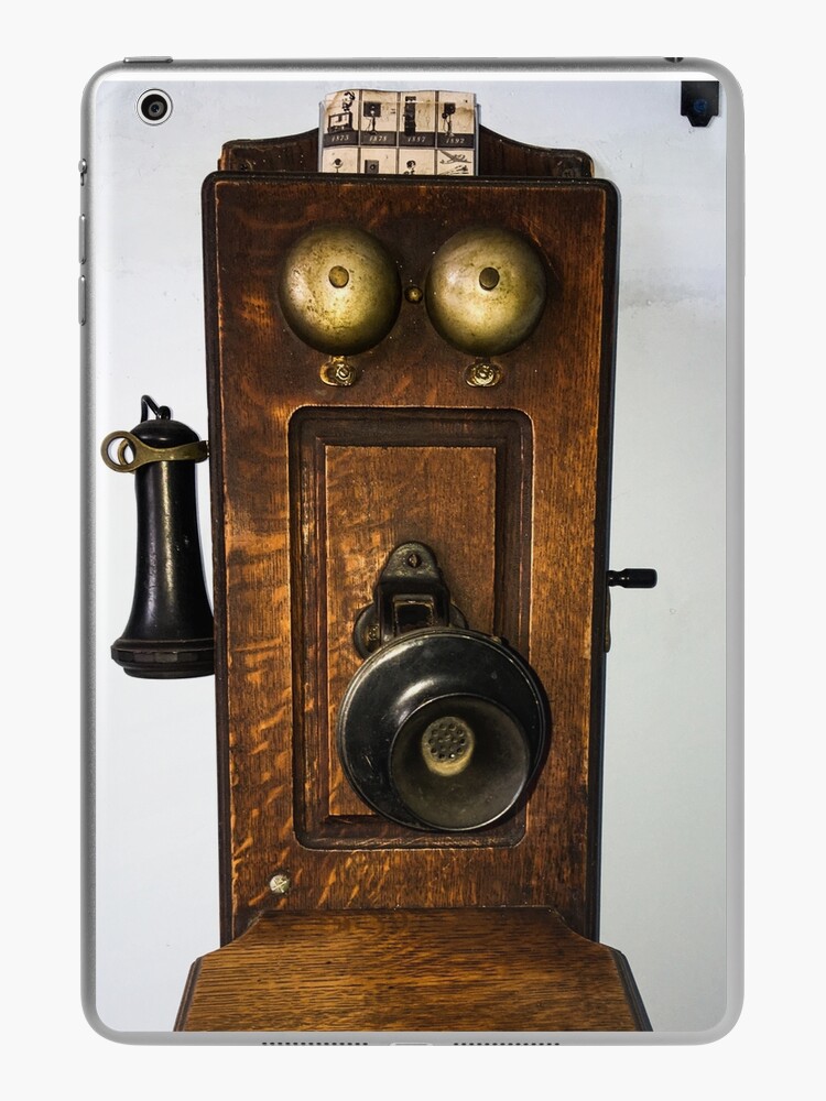 Antique wooden box dial telephone. vintage phone, retro phone iPad Case &  Skin for Sale by gallofoto