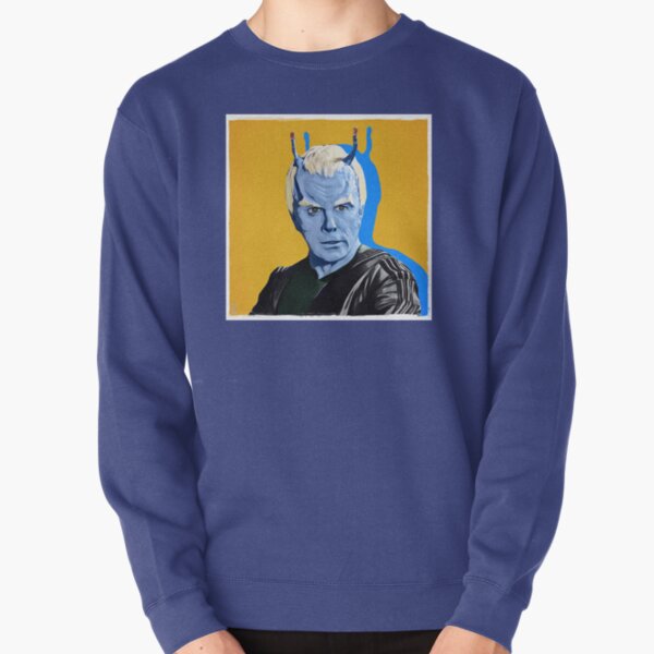 Commander Jeffrey in Blue Fan Art Pullover Sweatshirt