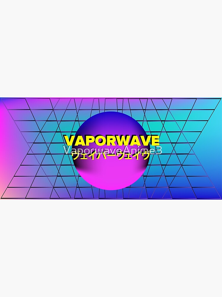  Vaporwave Abstract Pastel Background With Laser Grid Planet And Text 