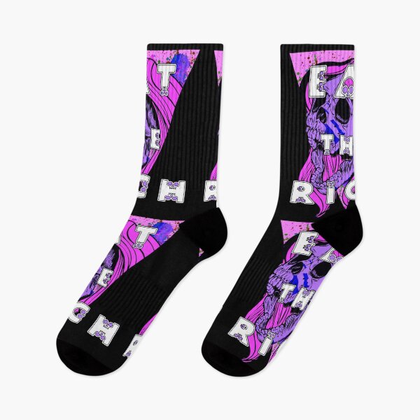 Item preview, Copy of Eat the Rich Zombie female skull Blue Purple designed and sold by CodyNorris.