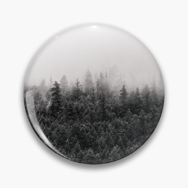 Item preview, Foggy Mountain Forest Black and White designed and sold by Amy Mitchell.