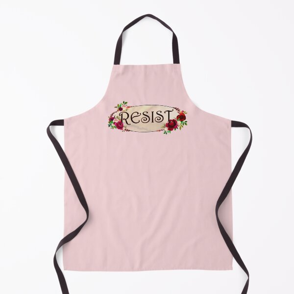 Item preview, "Resist" Red Floral Oval Frame designed and sold by Bumblefuzzies.