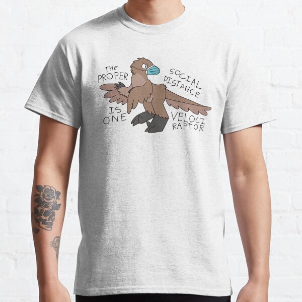 Social Distancing Velociraptor Classic T-Shirt