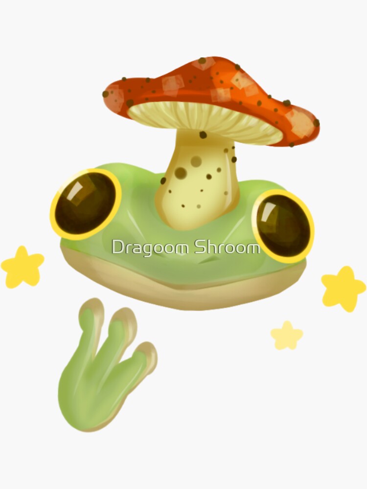 "Mushroom Frog " Sticker by redd-dragon | Redbubble