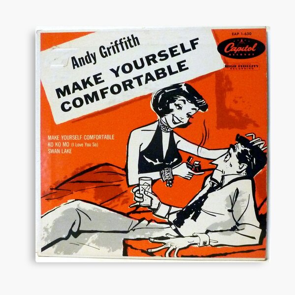 Item preview,  Andy Griffith, Make Yourself Comfortable, 1955, ep, comedy, illustration, man, woman, person , camera, tv designed and sold by Vintaged.