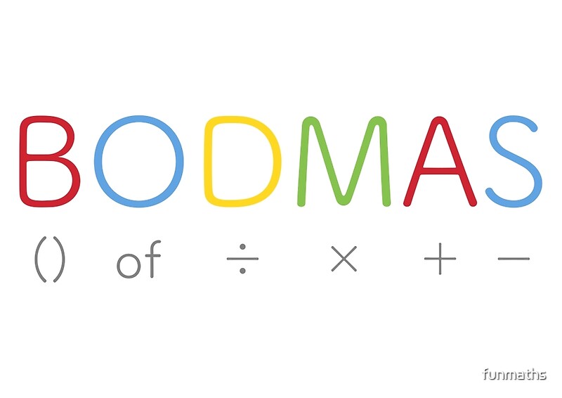 "BODMAS - Math Rules" Posters by funmaths  Redbubble