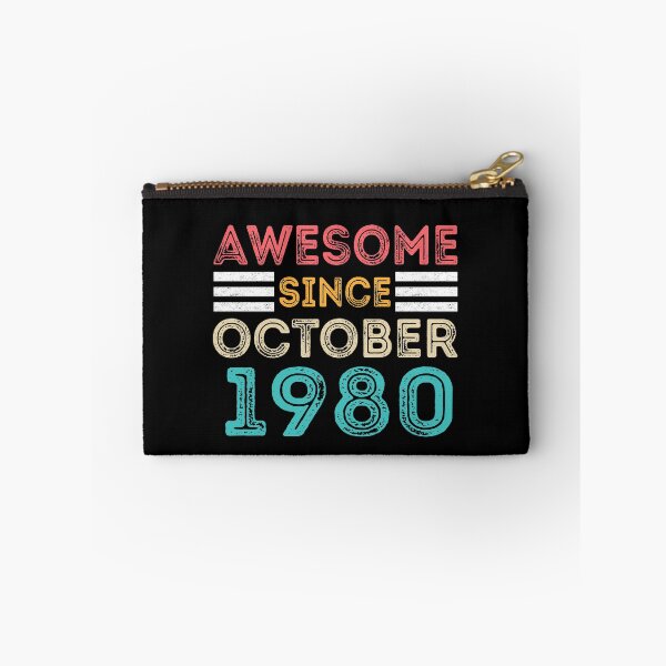 Item preview, Retro Vintage 40th Birthday - Awesome Since October 1980 designed and sold by meedTee.