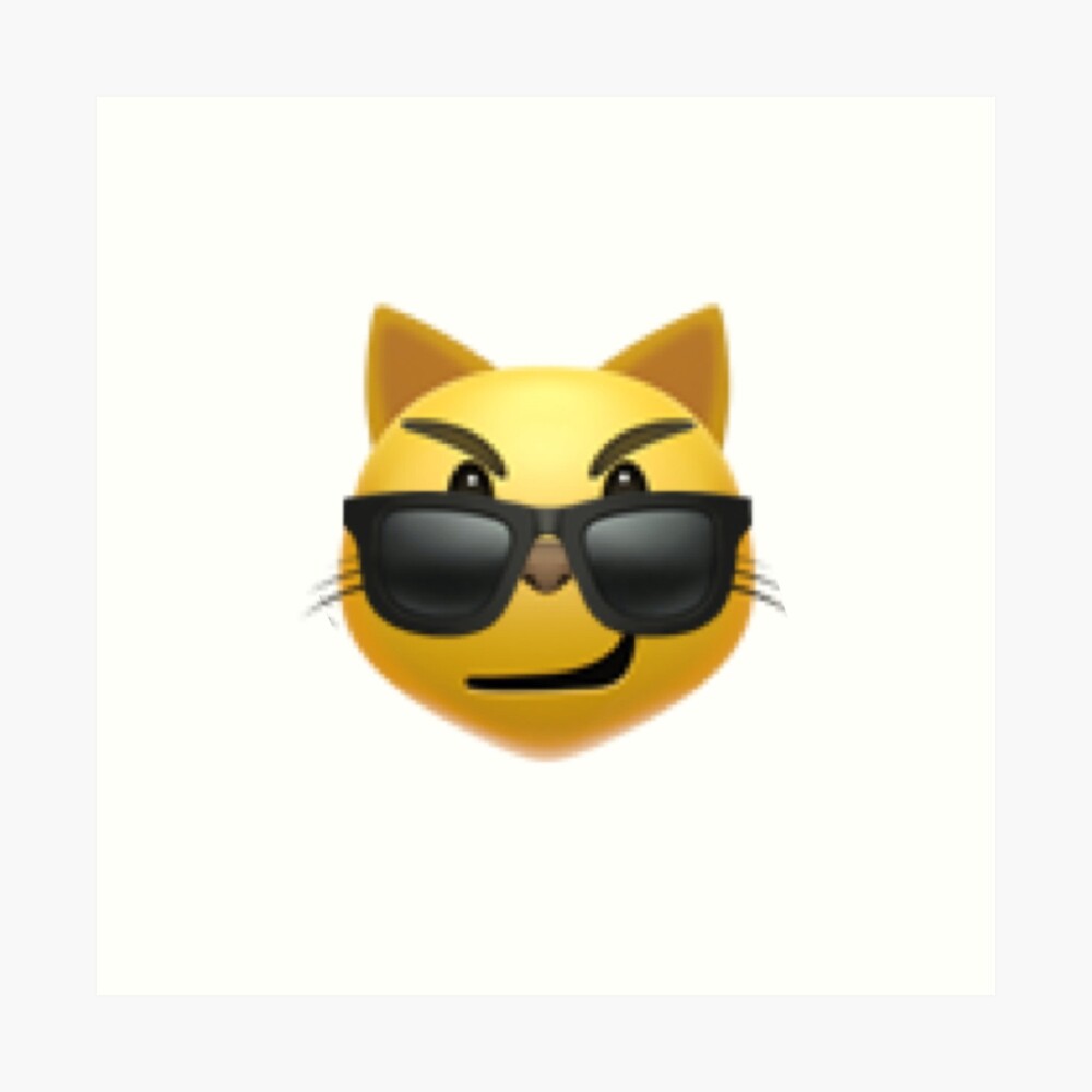 EMOJI CAT. ANGRY EMOJI AVIATOR SUNGLASSES