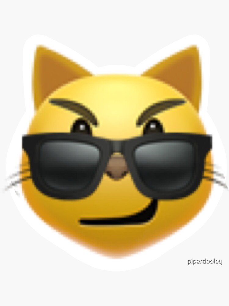 EMOJI CAT. ANGRY EMOJI AVIATOR SUNGLASSES