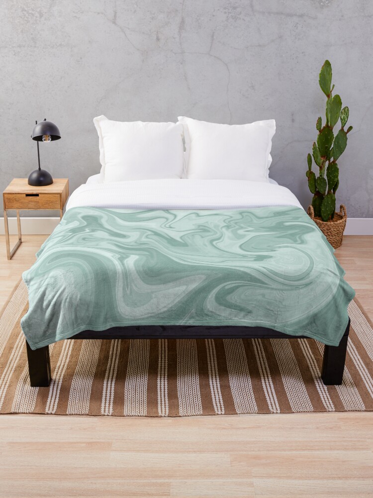 Pale green bed discount throw