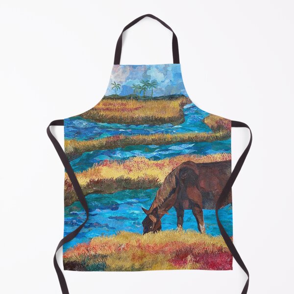 Item preview, Horse grazing in marsh designed and sold by Forrest Fortier.