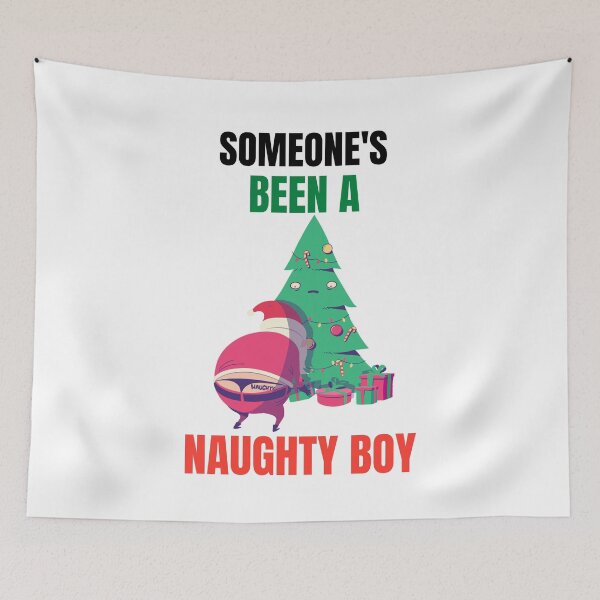 Item preview, Someone's Been A Naughty Boy Xmas Greeting designed and sold by RandomStuffShop.