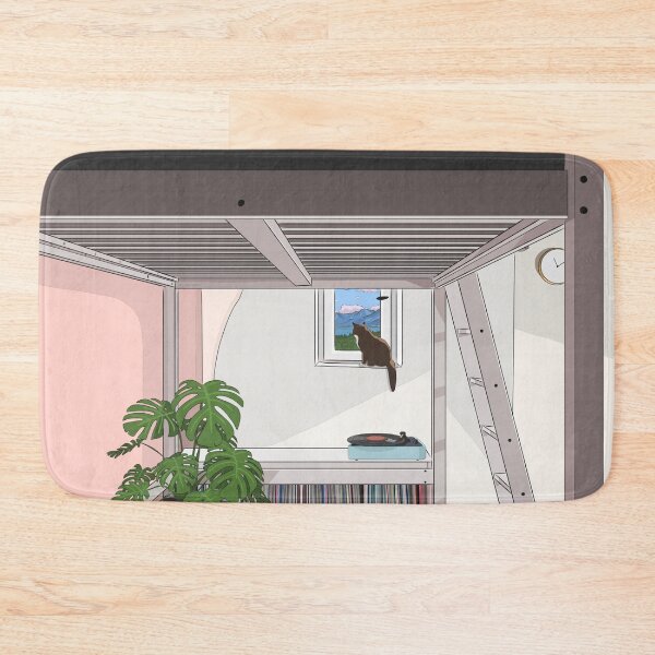 Item preview, room with cat and plant designed and sold by ianisalover.