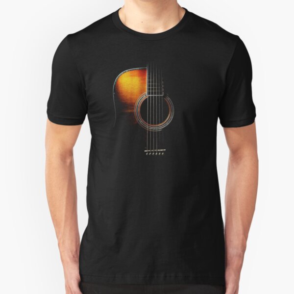 Colour Acoustic Guitar Hi-Lite Slim Fit T-Shirt