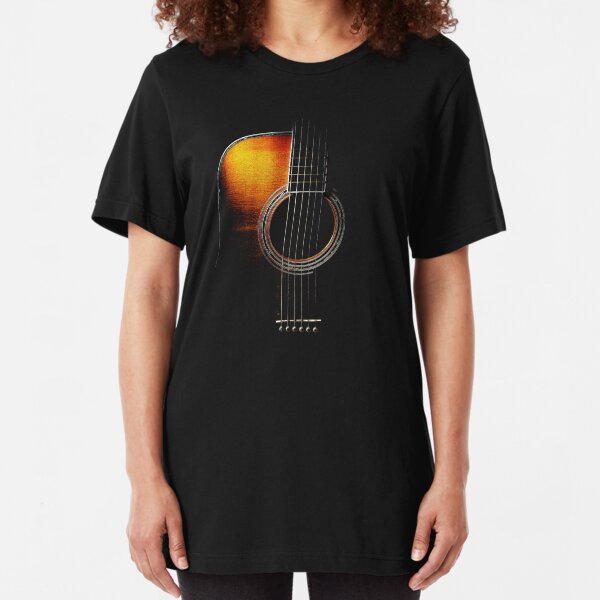 Colour Acoustic Guitar Hi-Lite Slim Fit T-Shirt