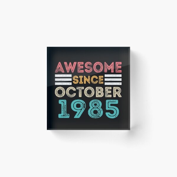 Item preview, Retro Vintage 35th Birthday - Awesome Since October 1985 designed and sold by meedTee.