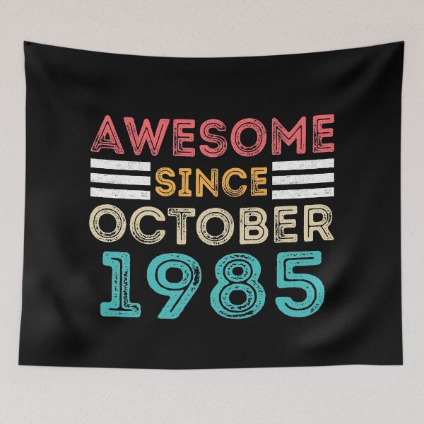 Item preview, Retro Vintage 35th Birthday - Awesome Since October 1985 designed and sold by meedTee.