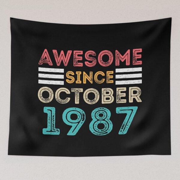 Item preview, Retro Vintage 33rd Birthday - Awesome Since October 1987 designed and sold by meedTee.