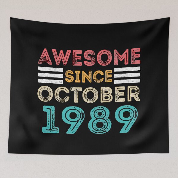 Item preview, Retro Vintage 31st Birthday - Awesome Since October 1989 designed and sold by meedTee.