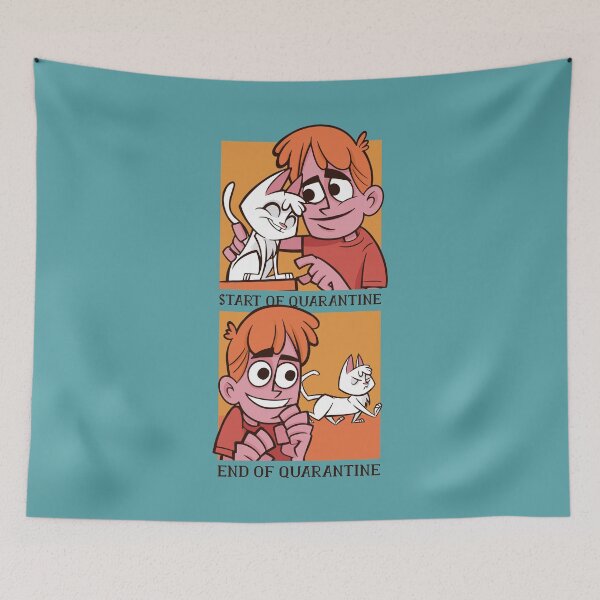 Item preview, Start and End of Quarantine Funny Cat Design designed and sold by cutenfunny.