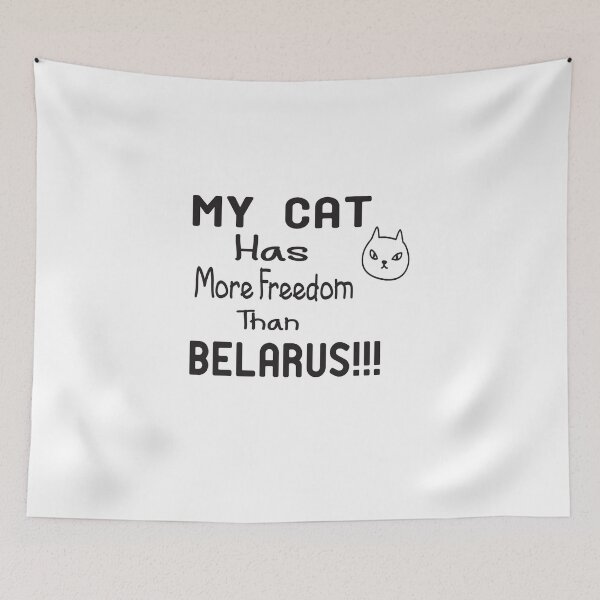 Item preview, My Cat Has More Freedom Than Belarus Funny T-Shirt designed and sold by alikassi.