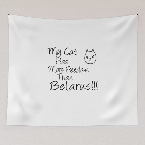 Item preview, My Cat Has More Freedom Than Belarus Funny T-Shirt designed and sold by alikassi.