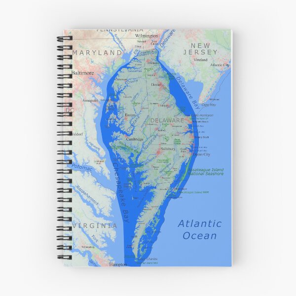 Item preview, Delmarva Peninsula map designed and sold by Watershed Maps.
