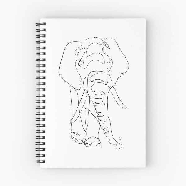Artikelvorschau, Elephant One Strichzeichnung entworfen und verkauft von Tinteria.
