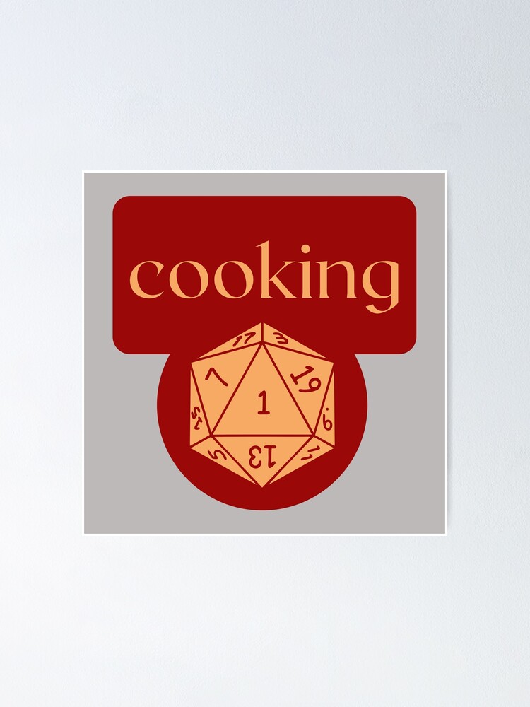 " Cooking Natural 1 Dice Dnd" Poster by AndoBassum Redbubble