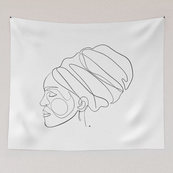 Item preview, Afro Woman One Line designed and sold by Tinteria.