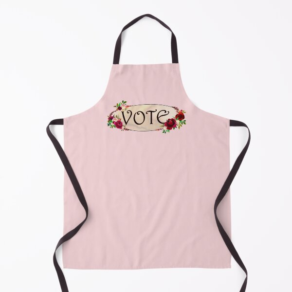 Item preview, "Vote" Red Floral Oval Frame designed and sold by Bumblefuzzies.