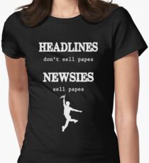 Newsies Sell Papes Women's Fitted T-Shirt