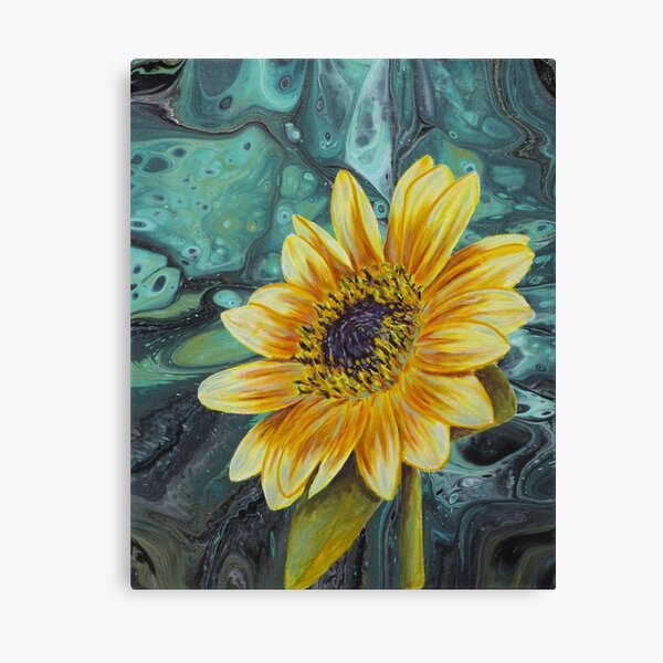 Yellow Flower painted by Minisa Robinson Canvas Print