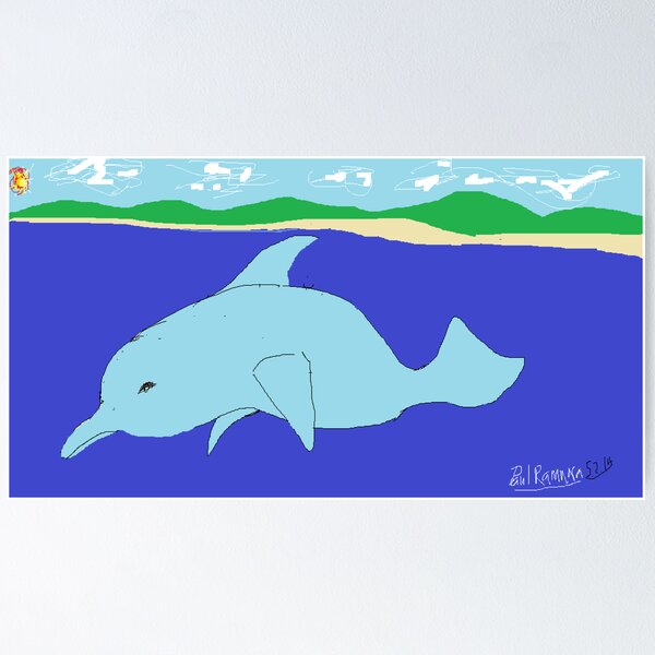Item preview, Dolphin(imaginary) -(050214)- Digital artwork/MS Paint designed and sold by paulramnora.