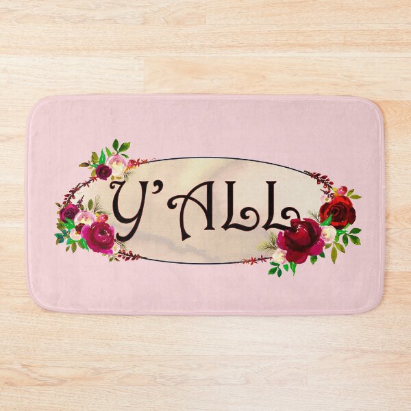 Item preview, "Y'all" Red Floral Oval Frame designed and sold by Bumblefuzzies.