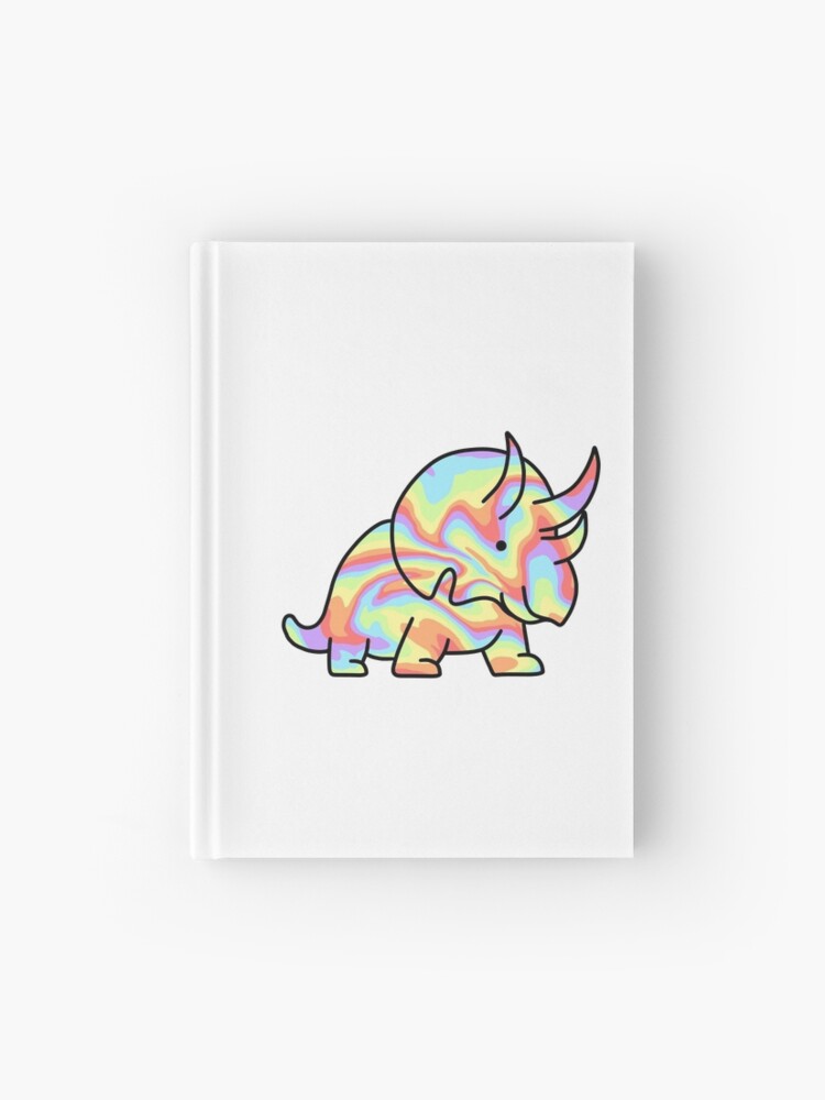 Cuaderno de tapa dura «Triceratops - Arco iris pastel» de makayydawn |  Redbubble