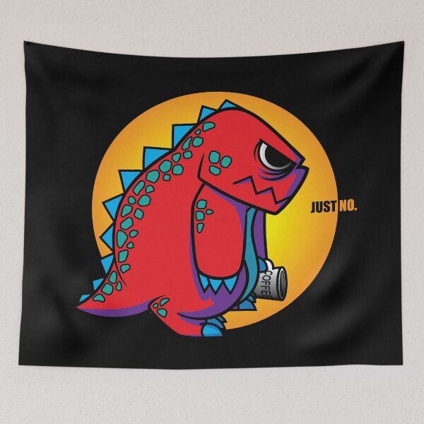 Item preview, Groggy red dragon needs coffee before work designed and sold by TiffanyYau.