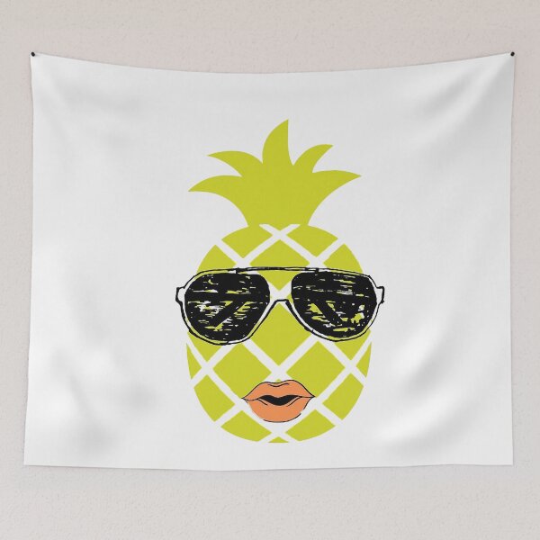 Item preview, Pineapple with sunglasses and big lips  designed and sold by Adri Graterol.