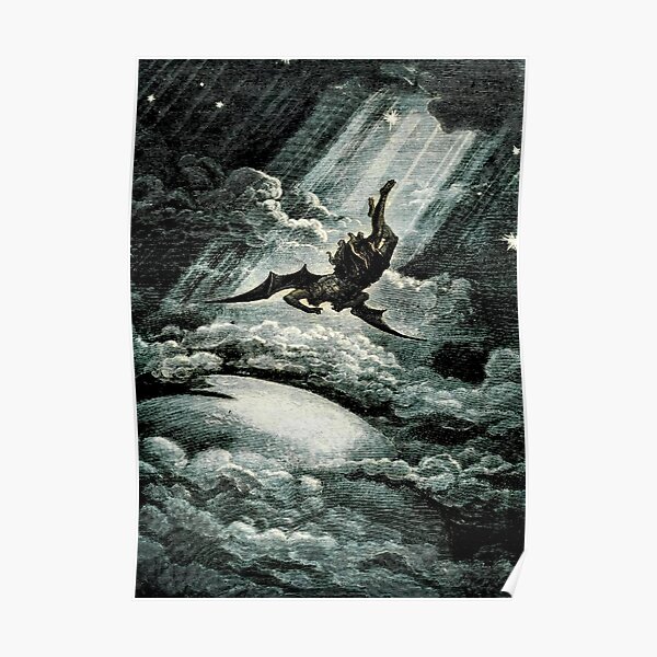 The Falling Angel - Gustave Dore Engraving Poster