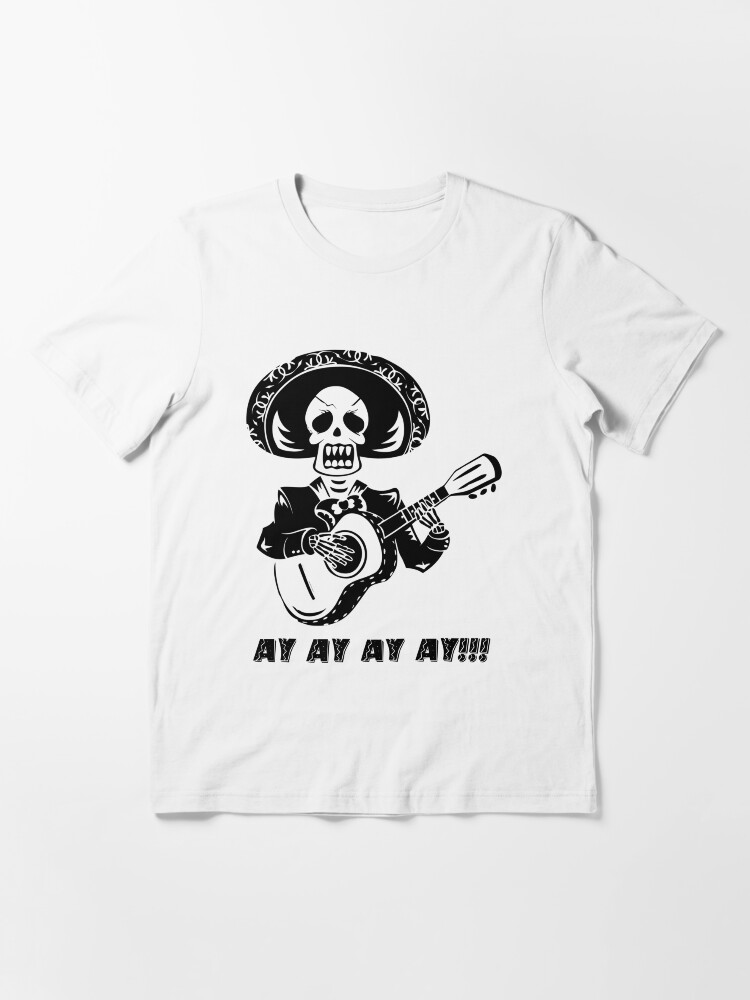 100% cotton Mariachi Day of the dead Skeleton Mexican Theme Men's T-shirt