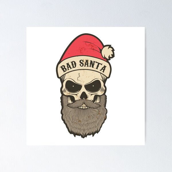 Item preview, bad santa. Santa skull designed and sold by Vectorhight.