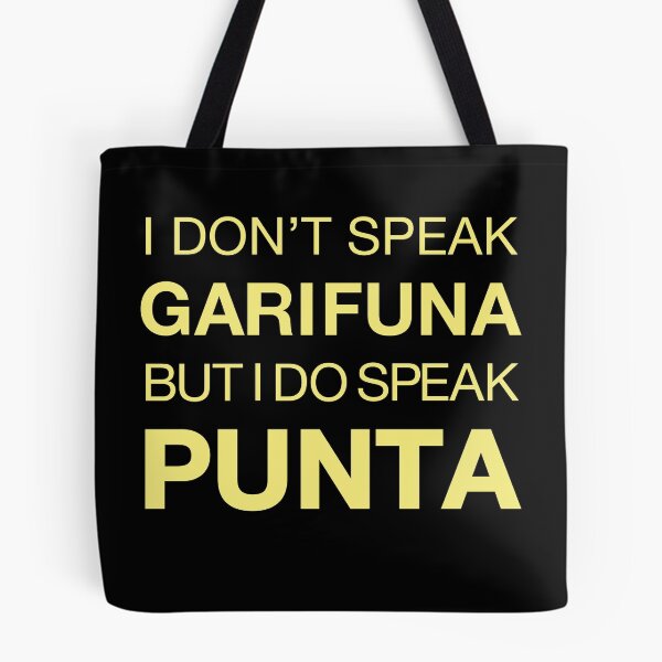 Item preview, I Don't Speak Garifuna in Yellow designed and sold by Teesbelize.