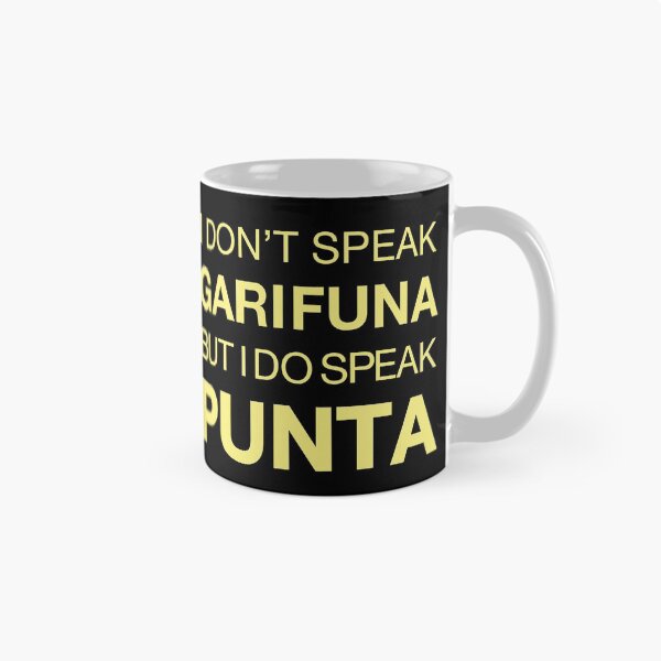 Item preview, I Don't Speak Garifuna in Yellow designed and sold by Teesbelize.