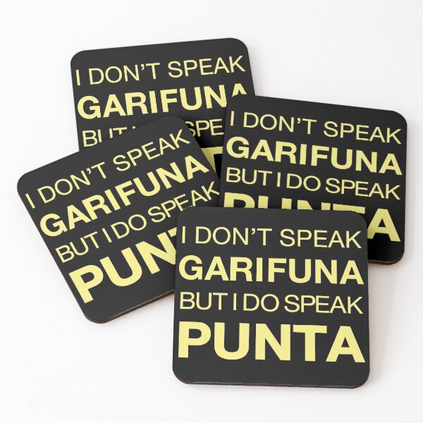 Item preview, I Don't Speak Garifuna in Yellow designed and sold by Teesbelize.